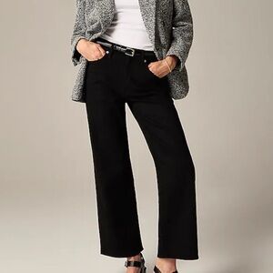 JCrew Womens Slim Wide Leg Jean - black - 27